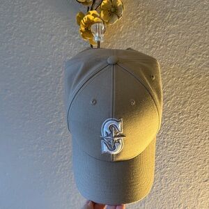 47 Brand Beige Cap with Embroidered Design